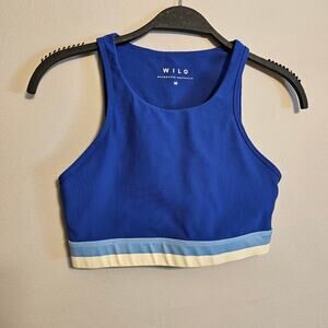 Wilo Sports Bra Melbourne Australia Blue and Yellow Medium No Pads